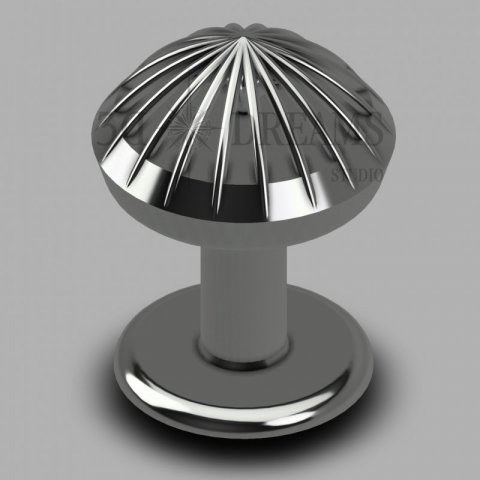 Modelo 3D renderizado dos Botões de punho no Fusion