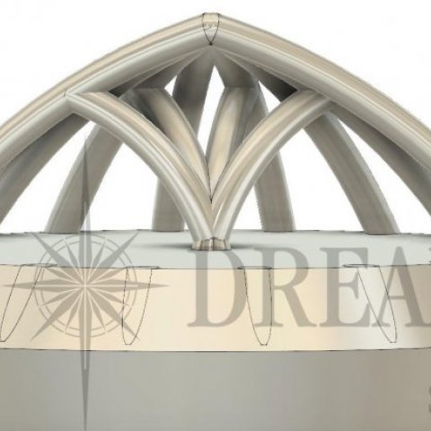 Modelo 3D dos Botões de punho Dome no Fusion