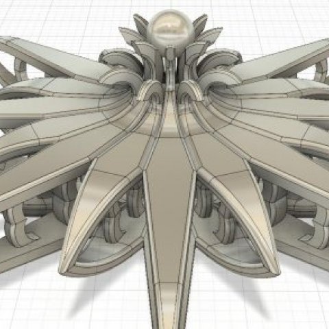 Modelo 3D do Pendente Shining Star no Fusion