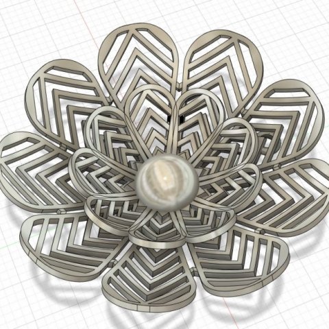 Pendente Mafra Flower - Modelo 3D no Fusion