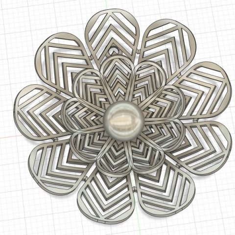 Pendente Mafra Flower - Modelo 3D no Fusion