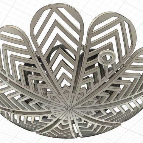 Pendente Mafra Flower - Modelo 3D no Fusion